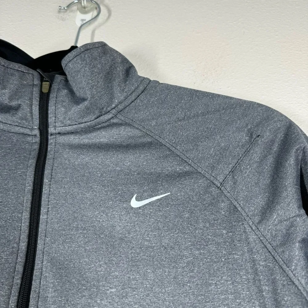 Nike Shield Element Full Zip Running Jacket Black Gray Women’s Size Large